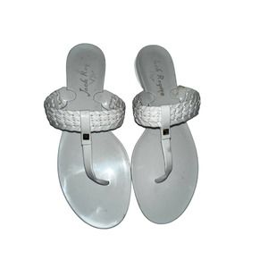 Jack‎ Roger’s white jelly flip flops size 9